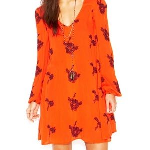 Free People orange tunic size xs